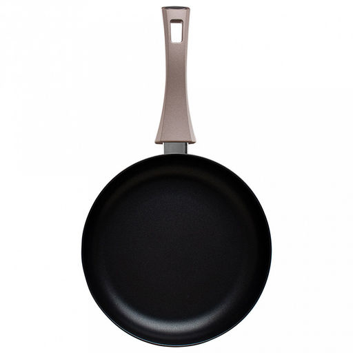 Сковорода с антипригарным покрытием д28см Комфорт, h7см, s2,5мм, дно д20,7см, s3мм, глубокая, штампованный алюминий, бакелитовая ручка, TalleR (Китай) Подходит для всех видов плит, включая индукционную. - Домашняя мода фото 3