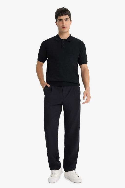 Standart Fit Polo Yaka Triko K_sa Kollu Ti__rt - Defacto фото 2