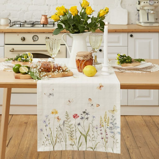 Дорожка на стол Этель Wild flowers, 40?149 см, 100% хлопок, репс 220 г/м?
