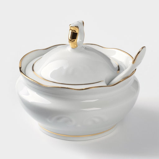 Сервиз столовый Добрушский завод «Бельё», 48 предметов, фарфор, белый