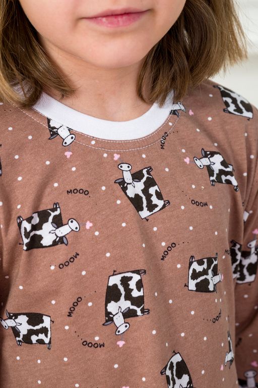 Пижама детская из джемпера и брюк из кулирки Коровы - Амадэль фото 9