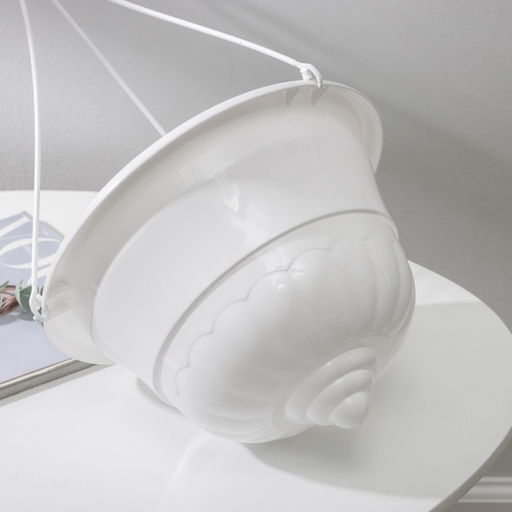 Кашпо для цветов подвесное «Грация», 4.5 л, пластик, белое