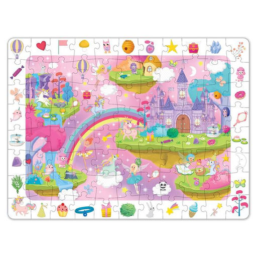 Пазлы Найди и покажи. Сказочный город единорогов, 88 деталей - Puzzle time фото 2