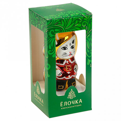 Елочная игрушка фигурка стеклянная Маркиз, ручная художественная роспись, подарочная упаковка (Россия) - Домашняя Мода фото 3