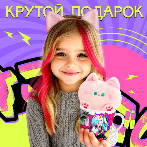 Подарочный набор Аниме, кружка с игрушкой - Happy valley фото 4