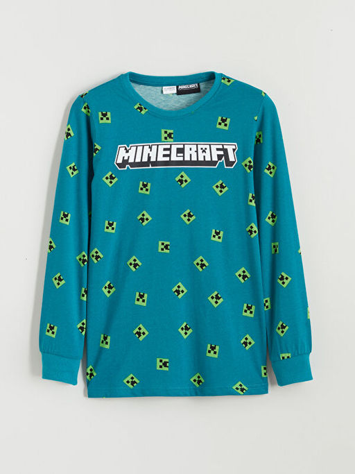 Minecraft Bask?l? Erkek ?ocuk Pijama Tak?m?