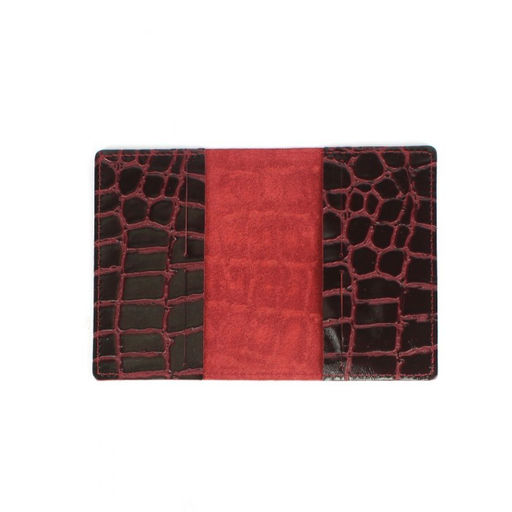 Обложка для паспорта Croco-П-1102 натуральная кожа бордо скат (67) 265430  фото 2