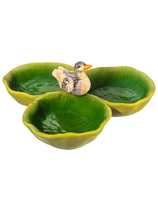 Менажница 3 секции 24*23*9 см "Уточка", керамика