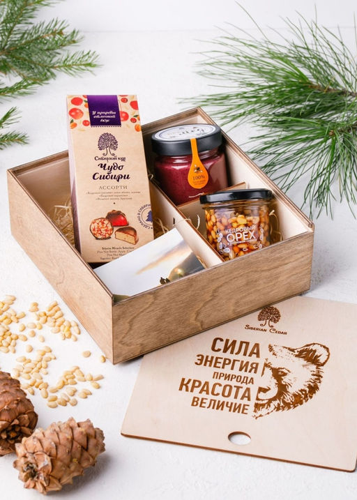 Подарочный набор Медведь, 440 г - Сибирский кедр фото 2