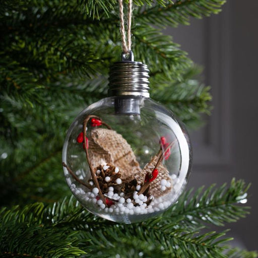 Ёлочный шар Новый год, 1 LED, от батареек, свечение тёплое белое - Luazon lighting фото 7