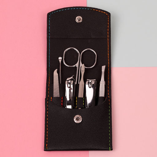 Маникюрный набор 7 предметов / YD-09 /уп 60/240/ (Коричневый)