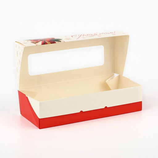 Цена за 5 шт. Коробка складная «Новогодний бант», 17×7×4 см