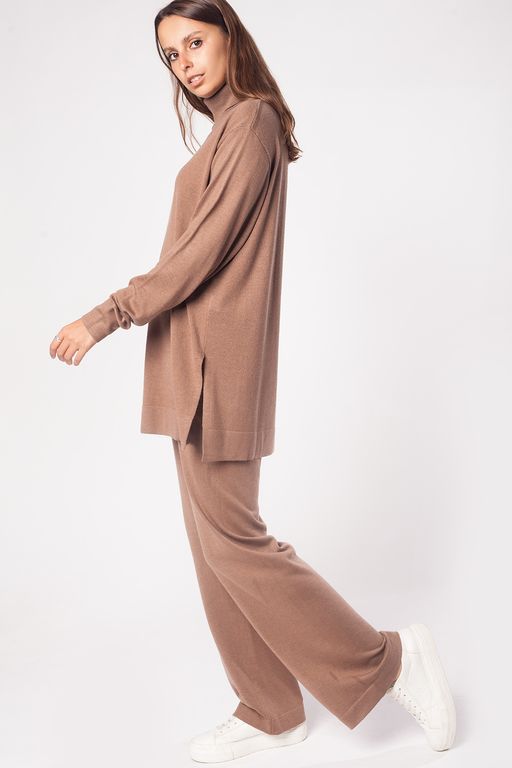 VILATTE / Длинный свитер тонкой вязки с мягкой шерстью мериноса  фото 5