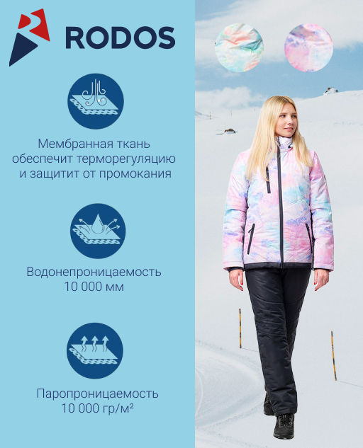RODOS Утеплённый костюм женский зима М-281 Ментол  фото 66