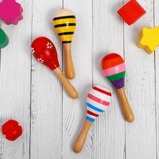 Цена за 5 шт. Маракас «Мини», МИКС, длина: 12 см