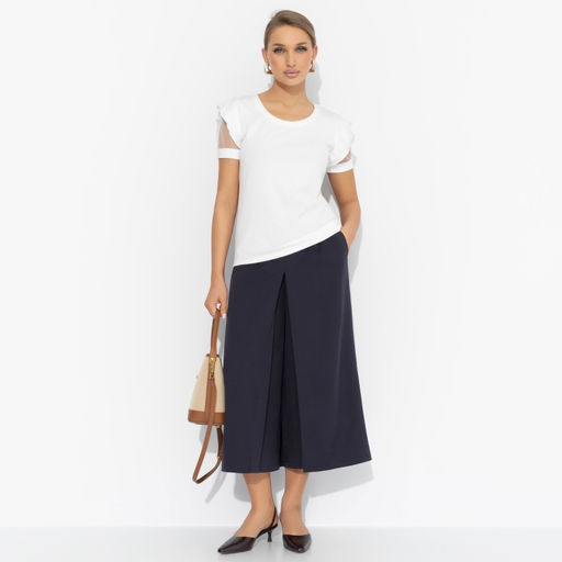 Футболка в рубчик Высокая мода без усилий (white) - Charutti фото 4