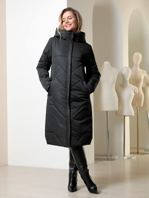 25405 Пальто черный - Dizzyway фото 2