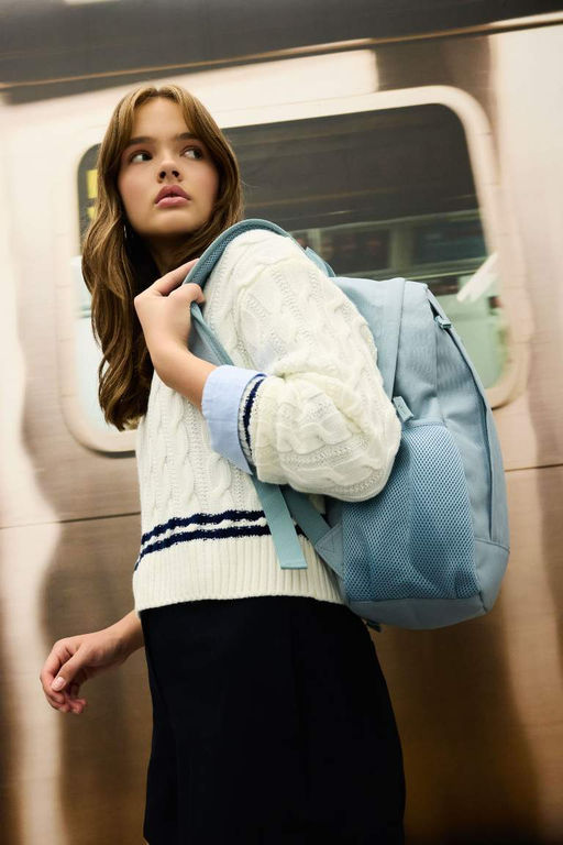 Женский крутой вязаный свитер обычного кроя с v-образным вырезом и плетеной полоской - Defacto фото 2