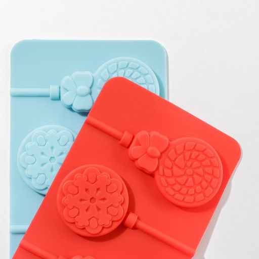 Форма для леденцов Доляна Улыбка, силикон, 25?9.5 см, 5 ячеек, с палочками, МИКС