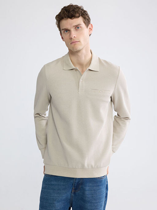Polo Yaka Erkek Sweatshirt