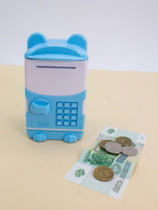 Копилка-сейф "Cute animal", blue (14x8 см)
