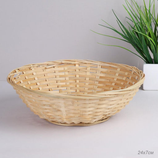 Корзина плетеная 26x8 см / GN295-4 /уп 400/ - ГалеонТрейд фото 5