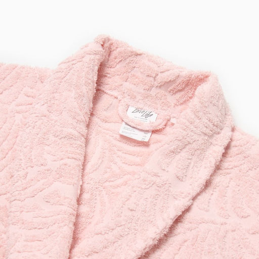 Халат махровый женский LoveLife «Сирокко», размер M, хлопок 100%, розовый