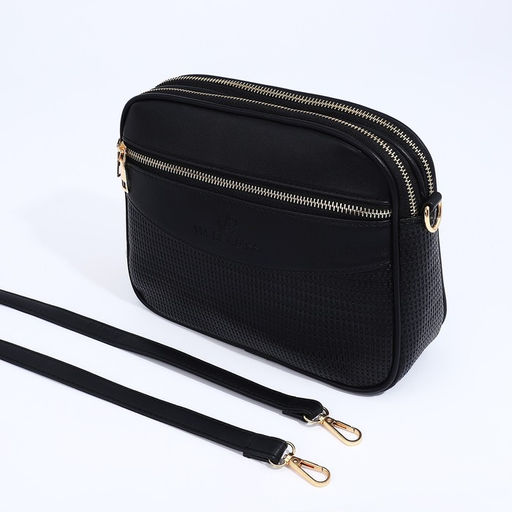 Сумка кросс-боди на молнии, цвет чёрный - Simaland фото 6