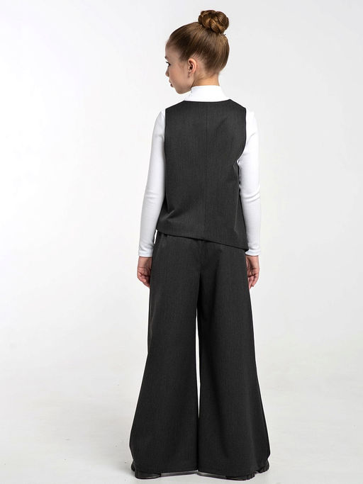 Синий школьный жилет для девочки Mooriposh, модель 1121 фото 11