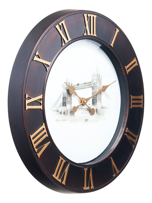 Часы настенные интерьерные «Лондонский мост», бесшумные, плавный ход, d=50 см
