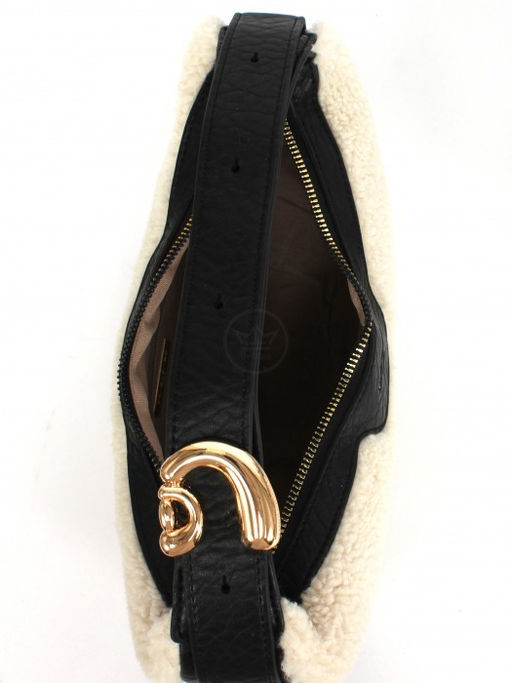 Сумка женская иск/мех+иск/кожа DJ-CM 7102- CREAMY WHITE, 1 отд.плеч/рем, св.бежевый SALE 263151 - Adelia фото 8