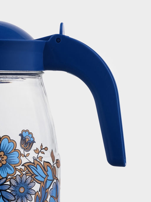 Набор для напитков «Милори», 7 предметов: кувшин, 6 стаканов, стекло, прозрачный, синий