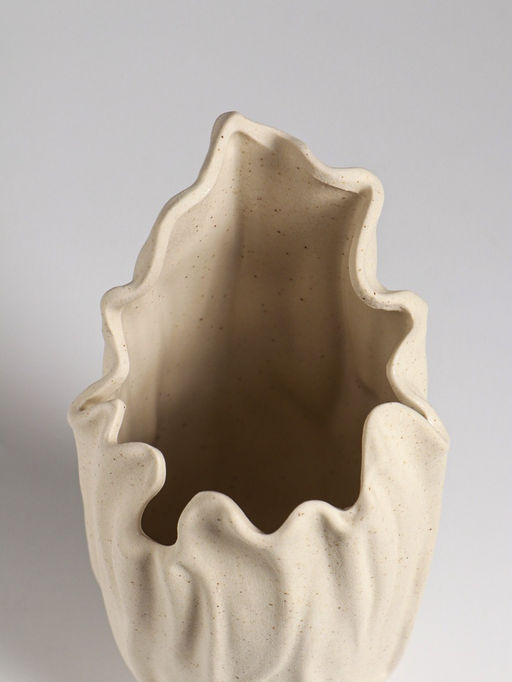 Ваза «Джалис», 22.5×12 см, керамика, бежевая