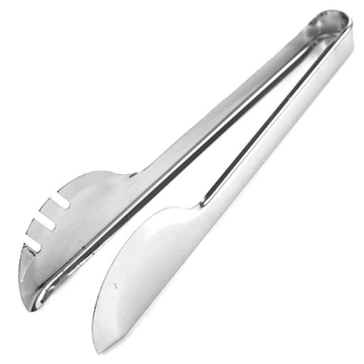 Щипцы кулинарные из нержавеющей стали 24см полукруглые (Китай)