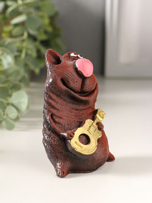 Фигурка «Кот с гитарой», 8.5×5.5×4 см, МИКС