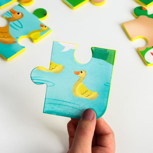 Мягкий пазл для малышей Домашние животные, размер 50х33 см, 28 деталей, Крошка Я  фото 4