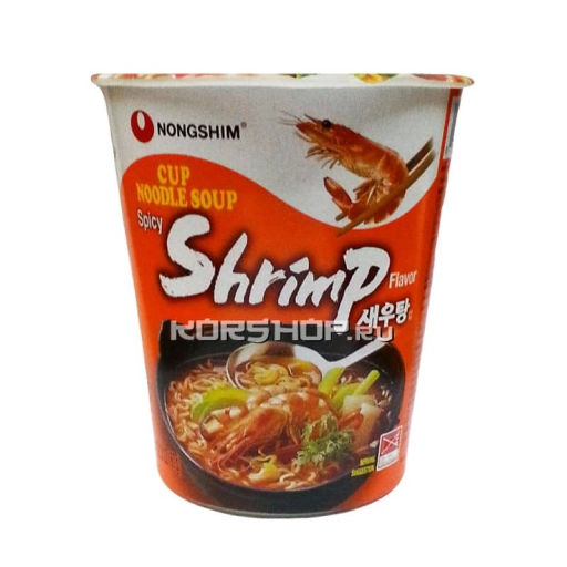 Лапша сублимированная с креветками Сеутанг (стакан) NongShim, Корея 67 г
