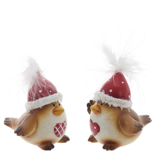 Фигурка декоративная "Птичка", L4 W6 H7,5 см, 2в.