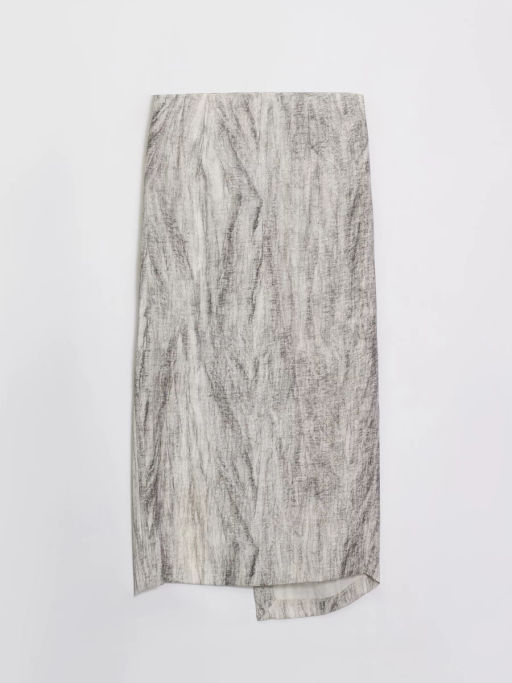 Юбка миди со сборкой и цветами / Zarina