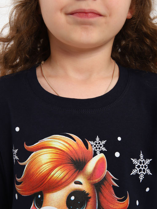 ПЖ064 Пижама Лошадка (синий) - Милаша фото 16