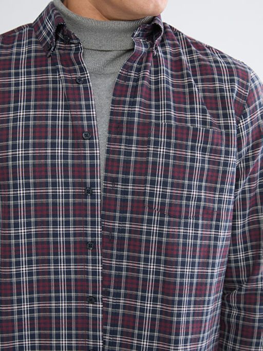 Regular Fit Uzun Kollu Ekose Erkek G?mlek