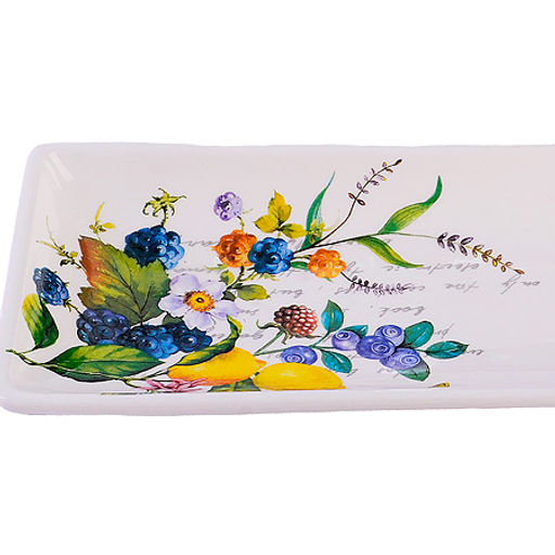 60157 Блюдо сервировочное 28х10,6х3см Лесные ягоды с лимонами доломит LR (х24) - Mayer&boch фото 2