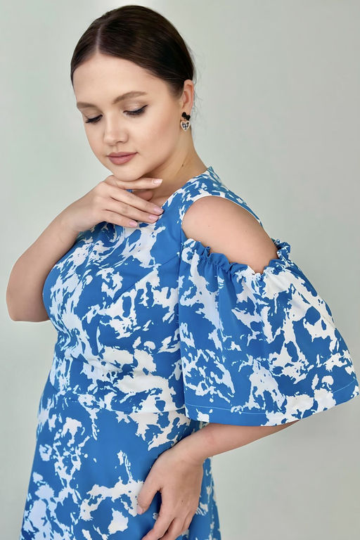 Платье Luxury Moda 1379 голубой