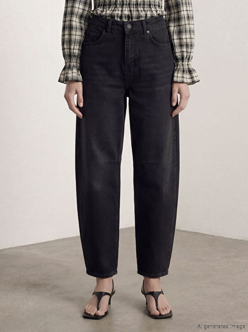 Baggy Fit Kad?n Jean Pantolon