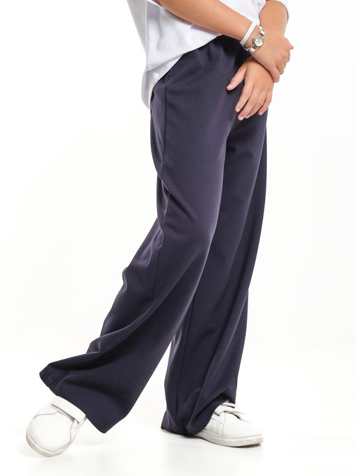 Брюки палаццо синие школьные штаны детская одежда девочке 22-7325 синий - Mini maxi фото 2