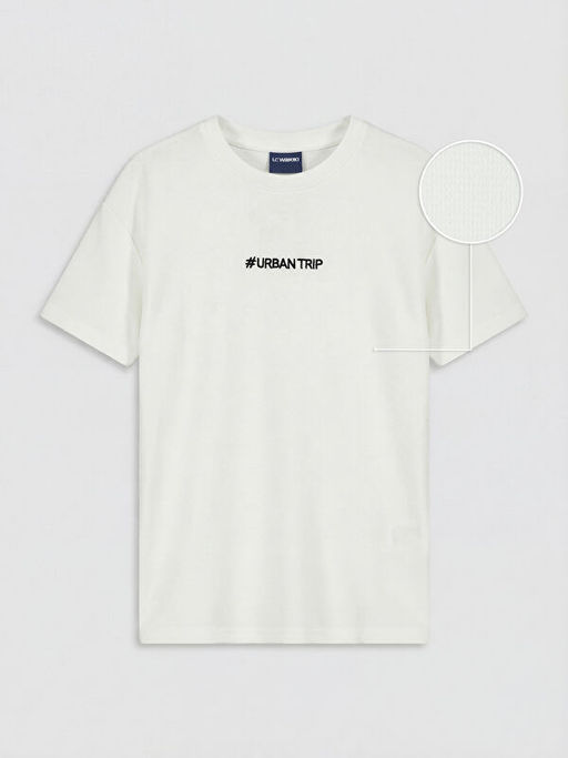 Bisiklet Yaka Yaz? Nak??l? Erkek ?ocuk Ti??rt