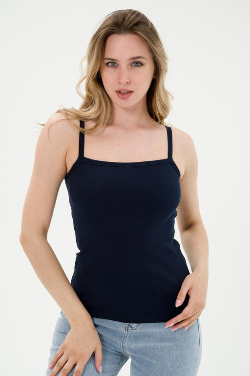 Топ женский из рибаны темно синий - Амадэль фото 2