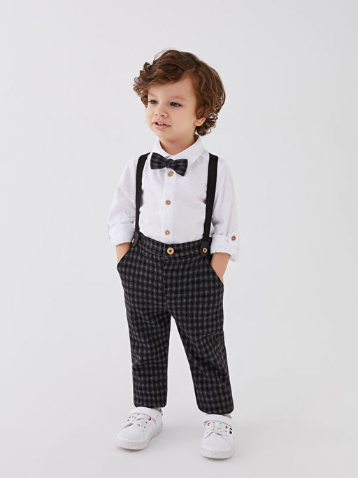 G?mlek Yaka Uzun Kollu Erkek Bebek 4l? Tak?m - Waikiki фото 2