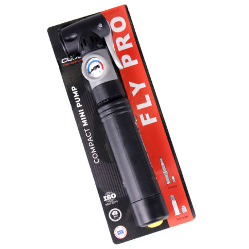 Велонасос COMIRON FLY PRO с манометром, литой суперпрочный ABS корпус-моноблок, алюмиевая клипса, 24,5*240мм, 7 бар. шток сталь 8 мм /уп 100/ - ГалеонТрейд фото 2