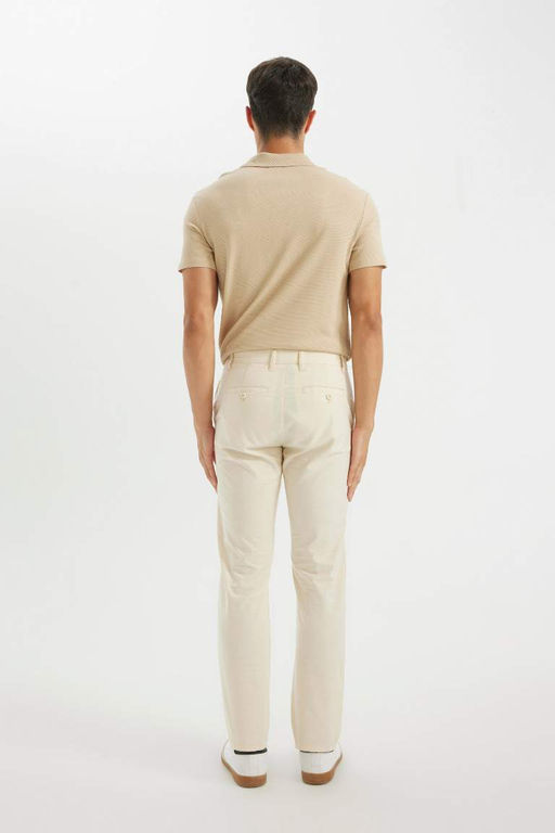 Прямые брюки-чинос из парусины - Defacto фото 6